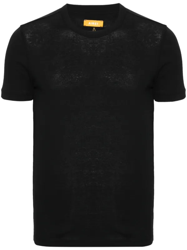 エムミーエメ Logo embroidered short t-shirt 黒 Maison Margiela Embroidered Logo T-Shirt — MODA