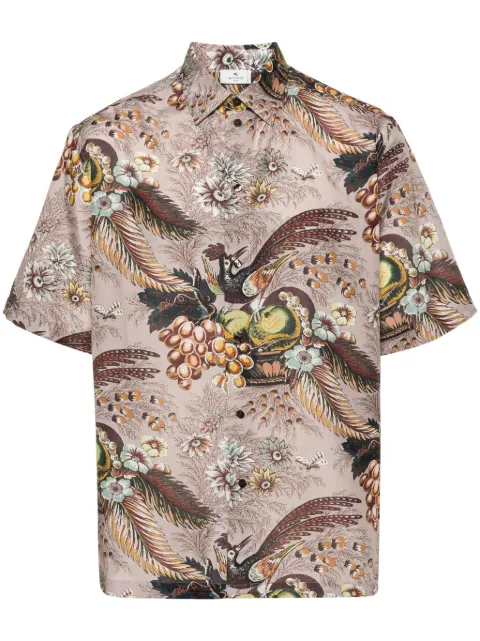 ETRO floral-print bowling shirt