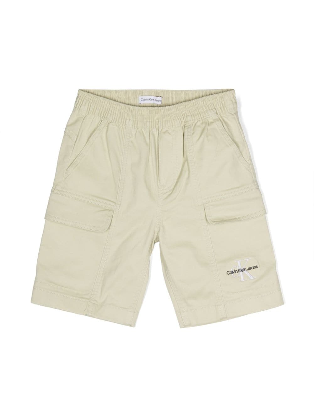 Calvin Klein Kids twill-weave cargo shorts - Green