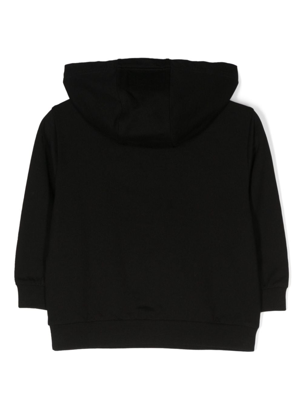 Emporio Armani Kids logo-print cotton hoodie Zwart