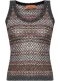 Missoni crochet-knit sequinned tank top - Multicolour