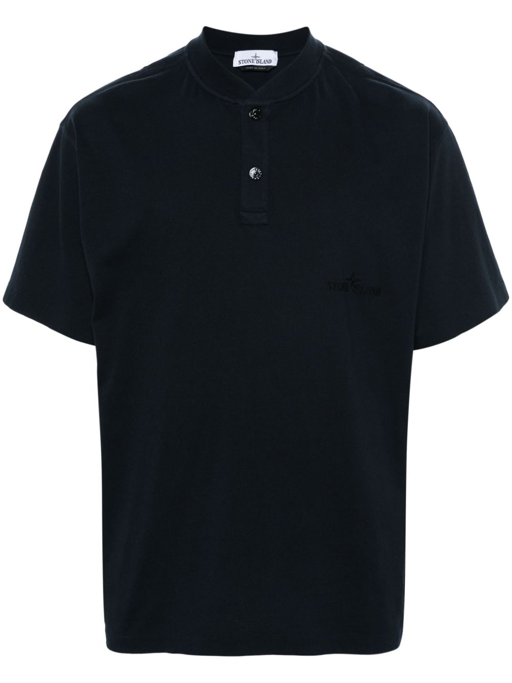 Stone Island T-shirt met geborduurd logo Blauw