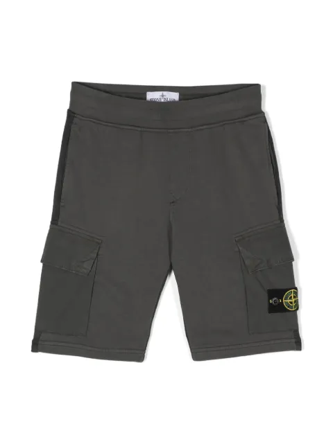 Stone Island Junior Compass-badge cargo shorts