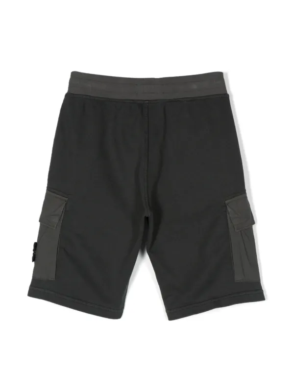 Stone Island Junior Compass-badge Cargo Shorts | Grey | FARFETCH ID