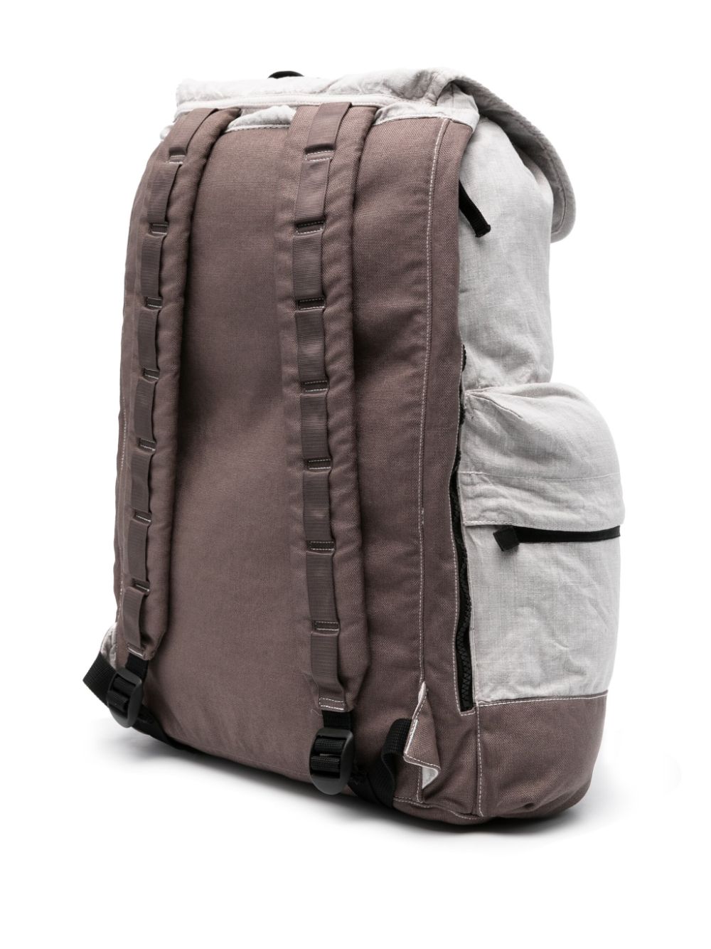 Shop Stone Island Compass-motif Backpack In Grey