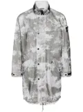Stone Island Compass-badge mesh-overlay parka - Grey