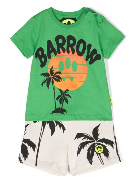 Barrow kids graphic-print cotton short set