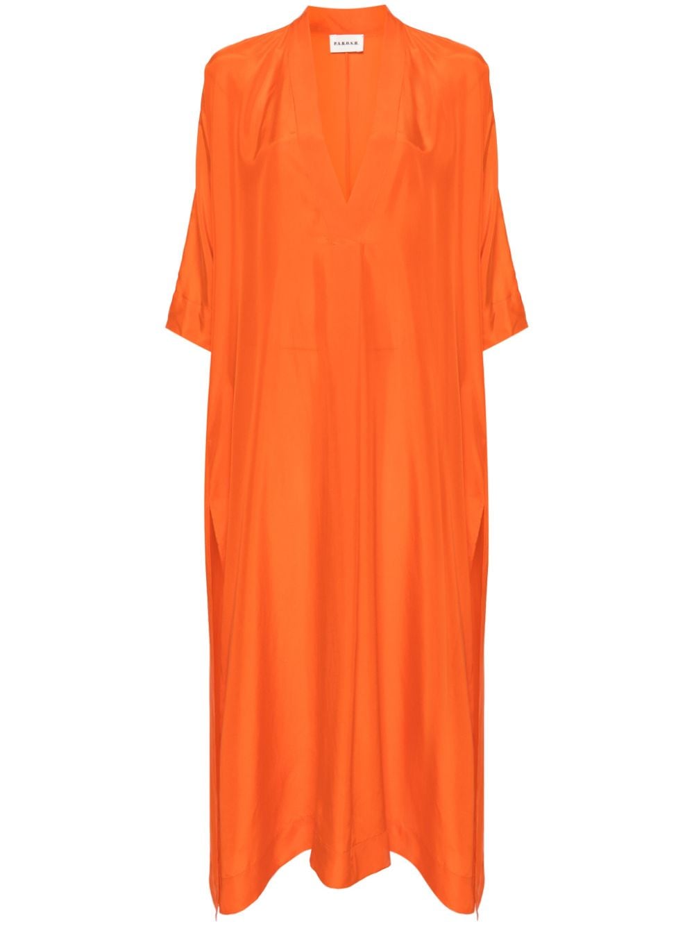 P.a.r.o.s.h V-neck Silk Kaftan In Orange