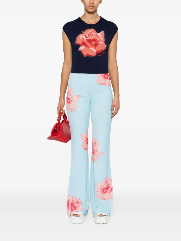 Kenzo Floral intarsia-knit Top | Blue | FARFETCH LB Kenzo Floral intarsia-knit Top | Blue | FARFETCH LB