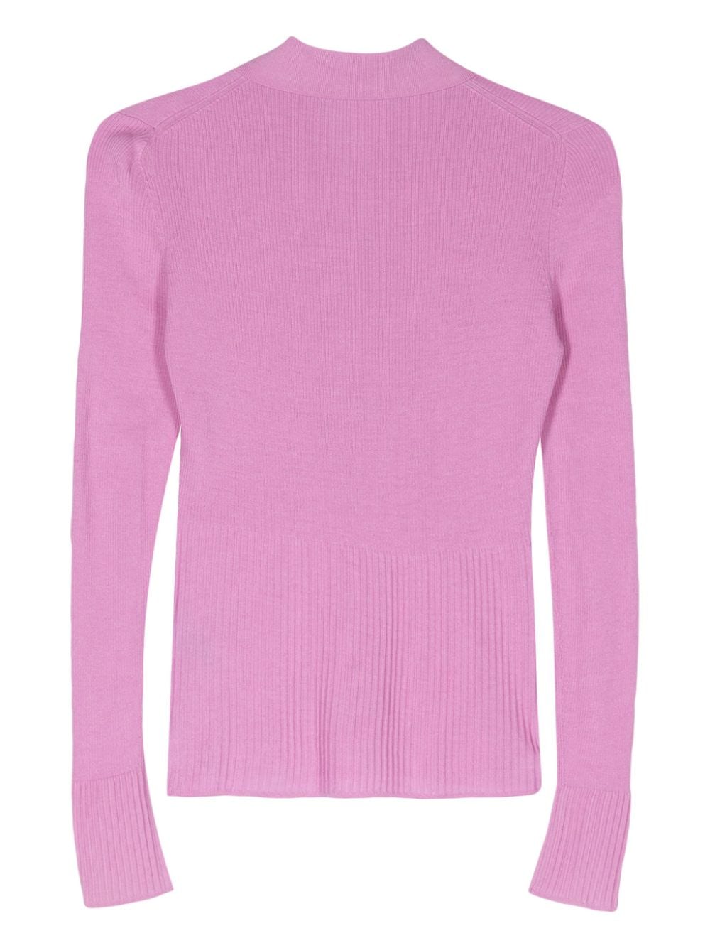 Shop Joseph Ribbed-knit Polo Jumper In Pink