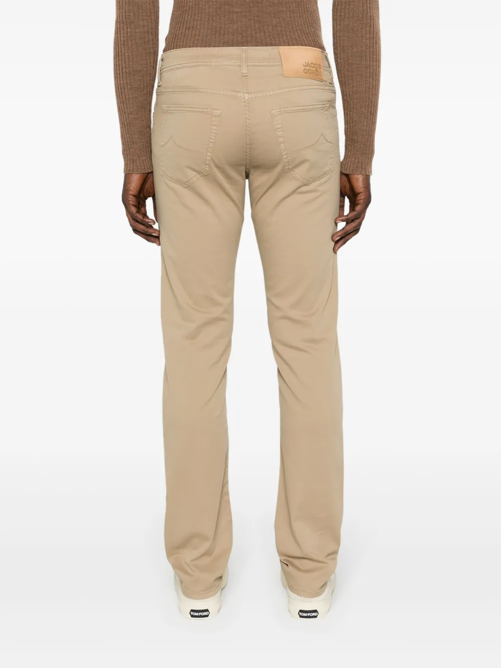 Shop Jacob Cohen Bard Slim-cut Trousers In Neutrals