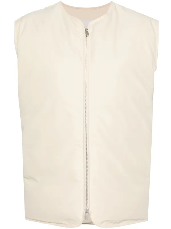 Jil Sander ジップアップ パデッドベスト | ニュートラル
