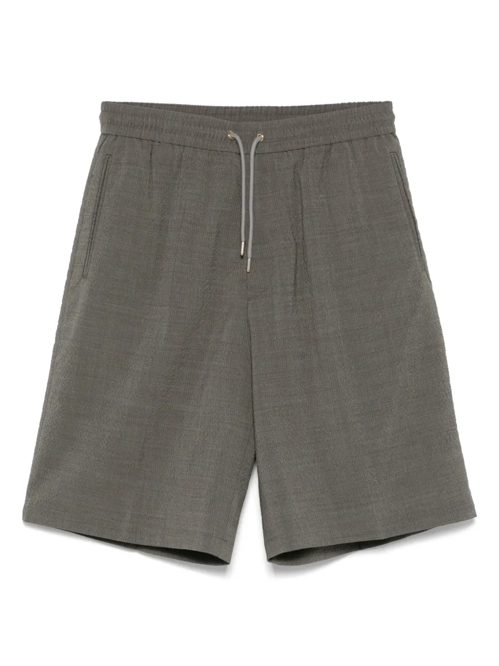 seersucker straight-leg shorts