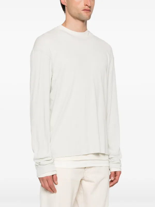JIL SANDER レイヤード Tシャツ Jil Sander レイヤード ロングTシャツ | ホワイト | FARFETCH JP