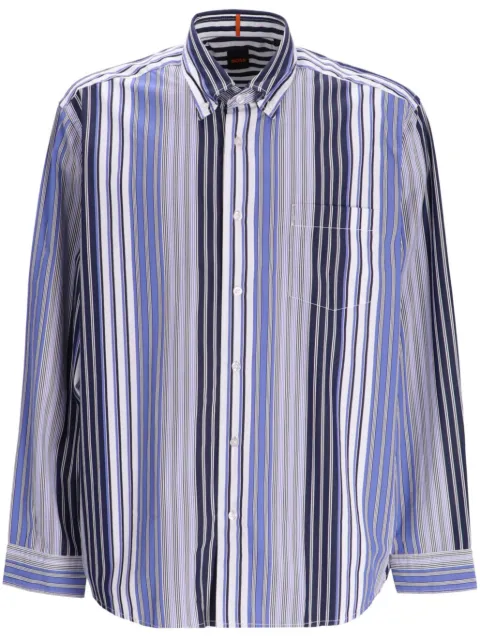 BOSS Lambey striped cotton shirt
