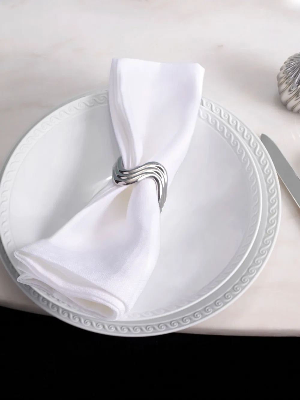 L'objet Neptune Porcelain Dinner Plate (27cm) In White