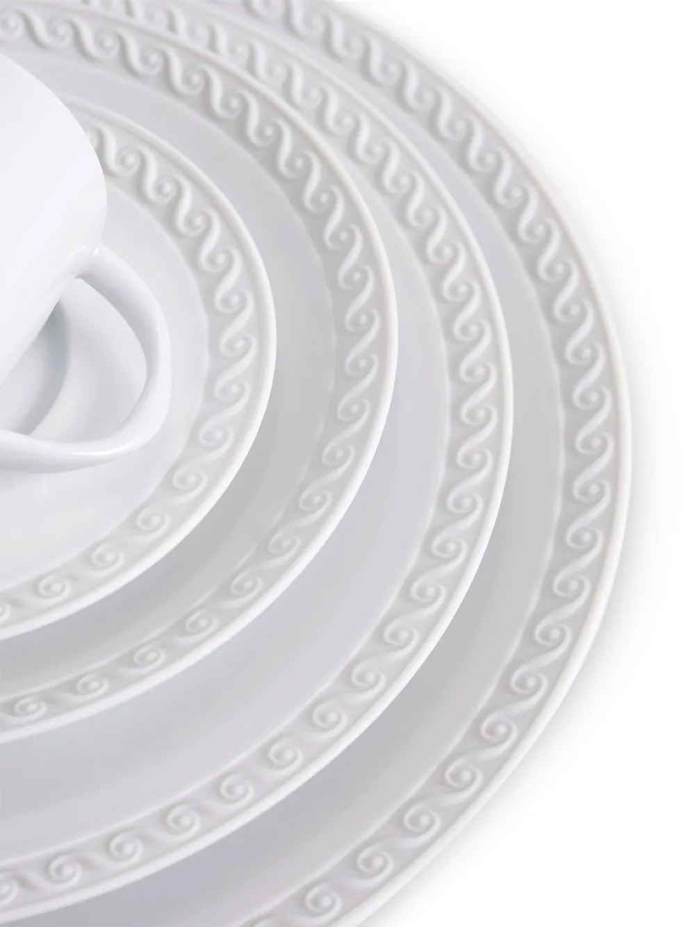 Shop L'objet Neptune Porcelain Saucer Plate In White