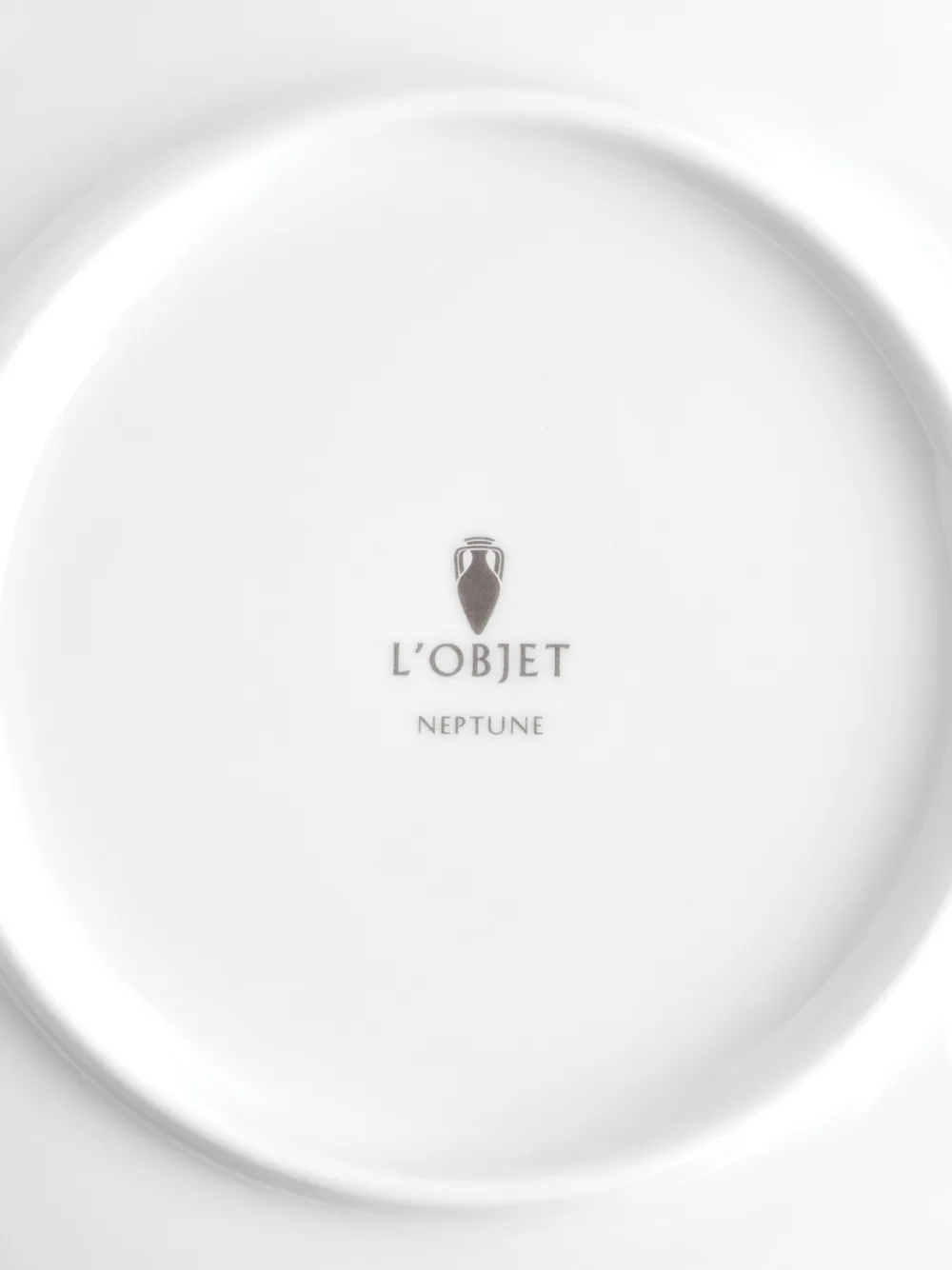 L'objet Neptune Porcelain Dessert Plate In White