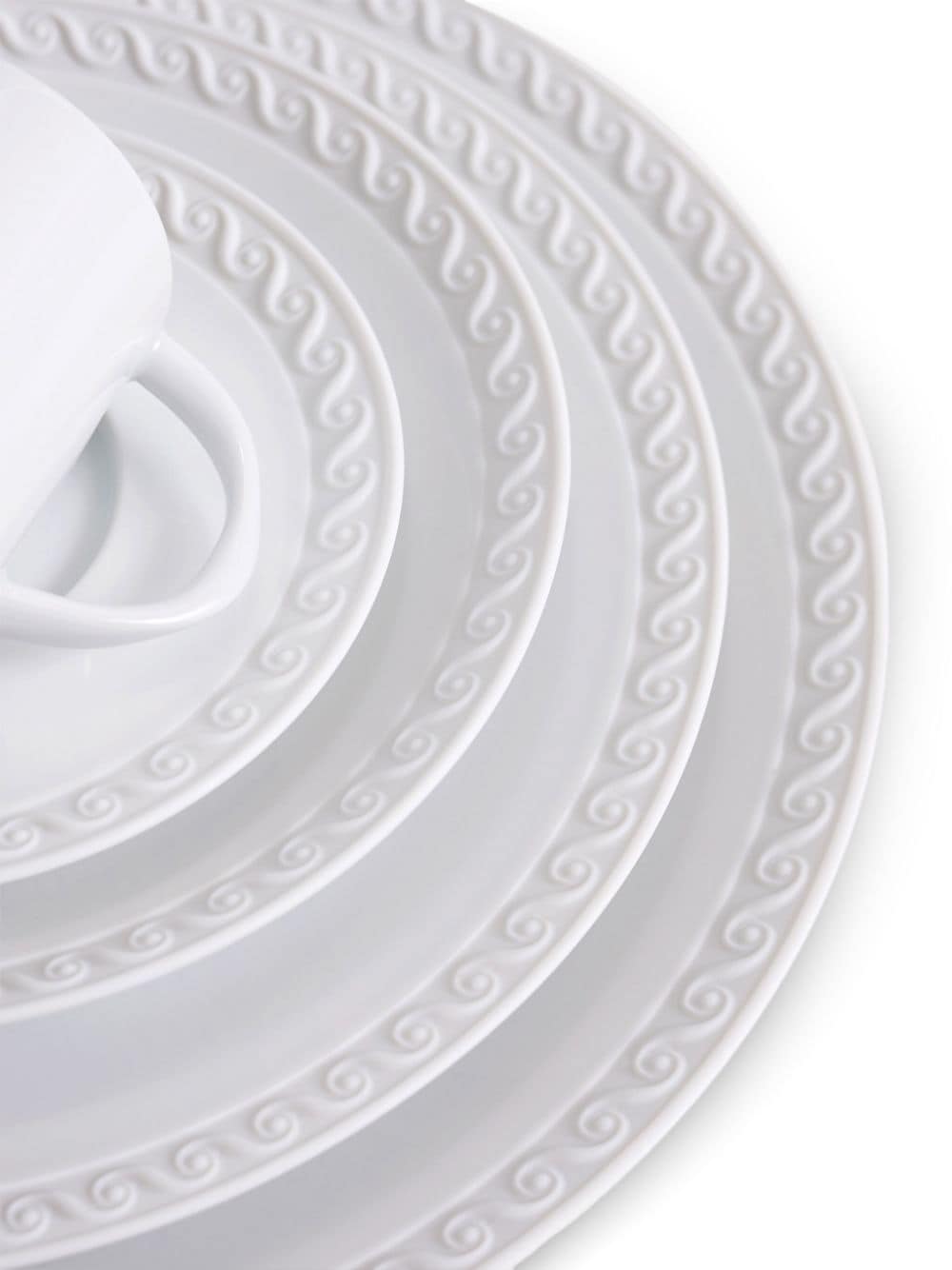 Shop L'objet Neptune Espresso Cup And Saucer In White