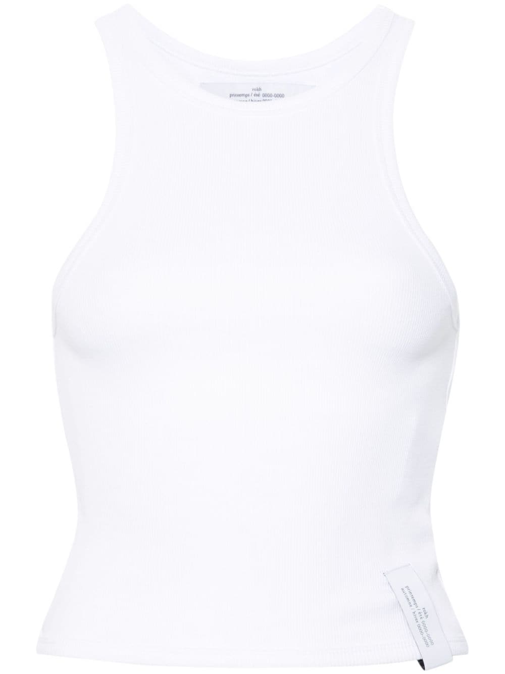 Rokh ribbed tank top - Bianco