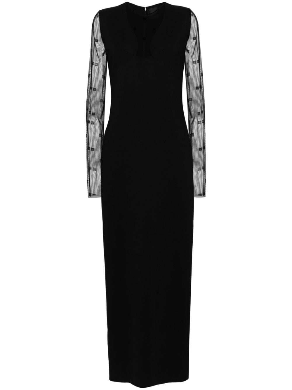 Givenchy Crêpe maxi-jurk Zwart