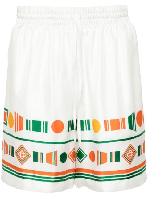 Casablanca Playful Eagle silk shorts