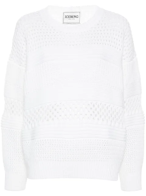 Iceberg chunky-knit cotton blend jumper