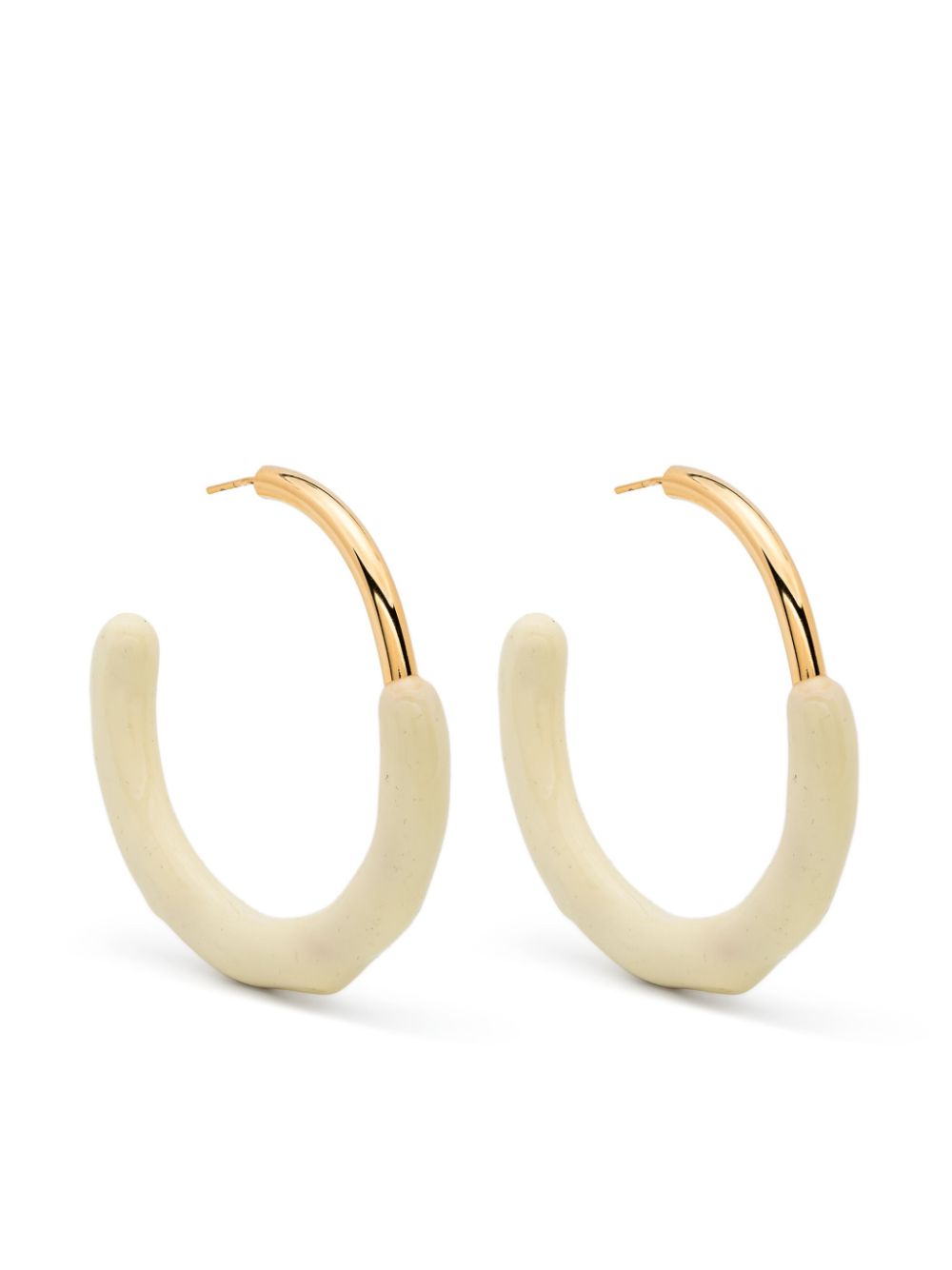 large rubberised hoop earrings