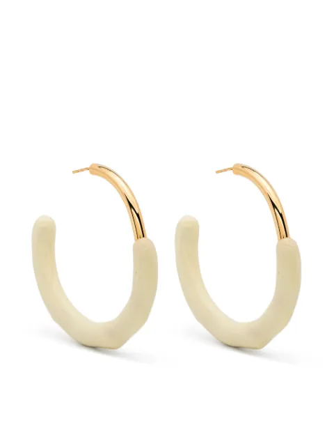 Sunnei large rubberised hoop earrings