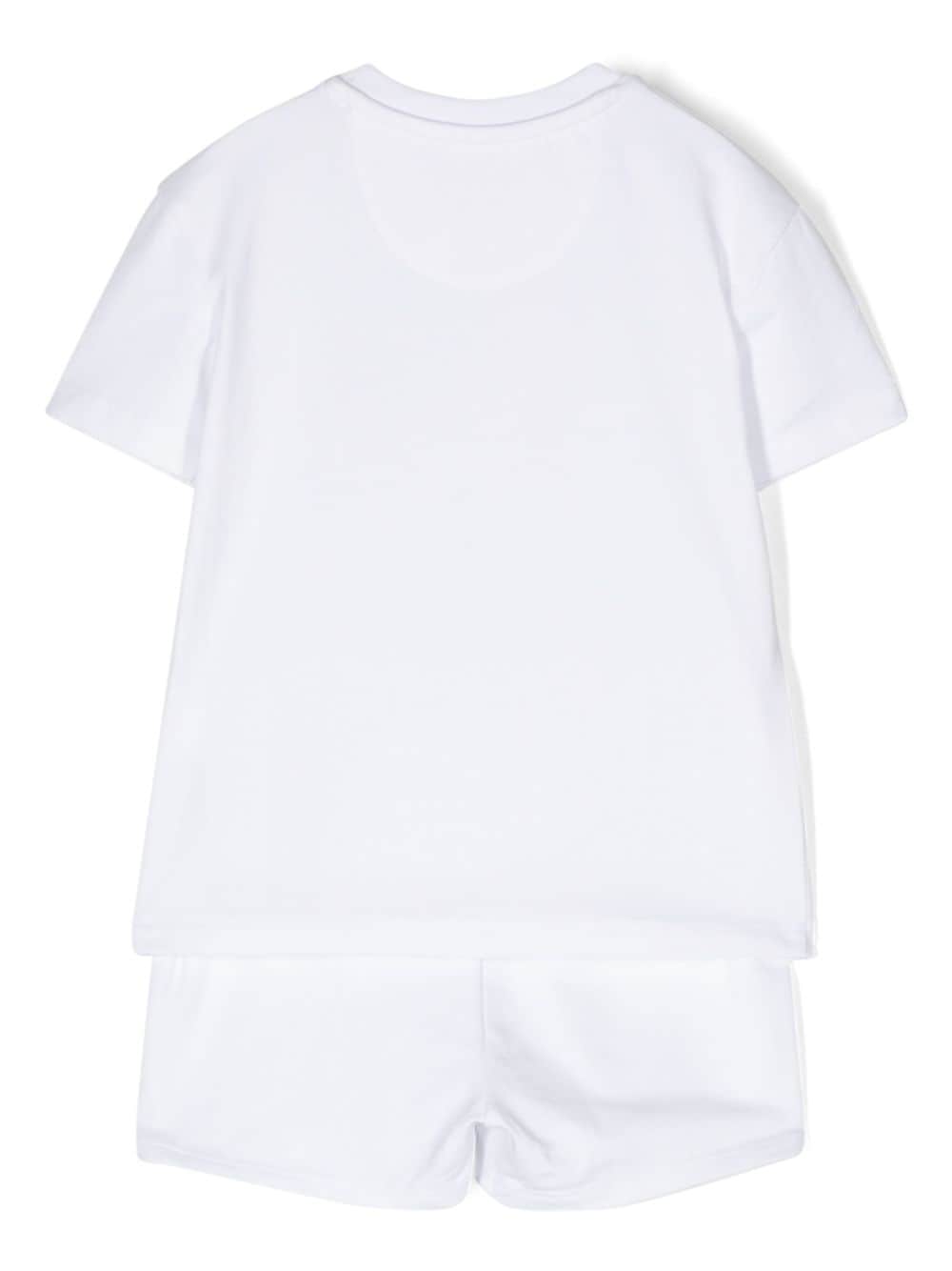 Shop Calvin Klein Logo-print Short Set In White