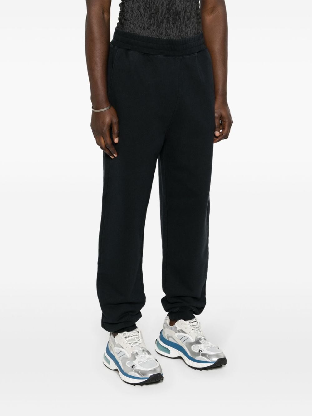 Shop A-cold-wall* Essential Cotton Track Pants In Black