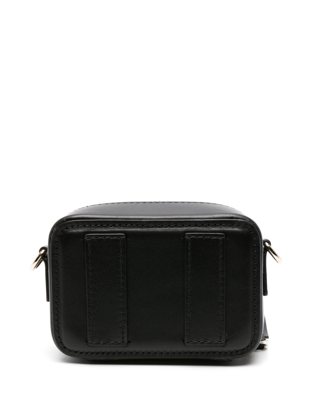 Shop Valentino Rockstud Leather Crossbody Wallet In Black