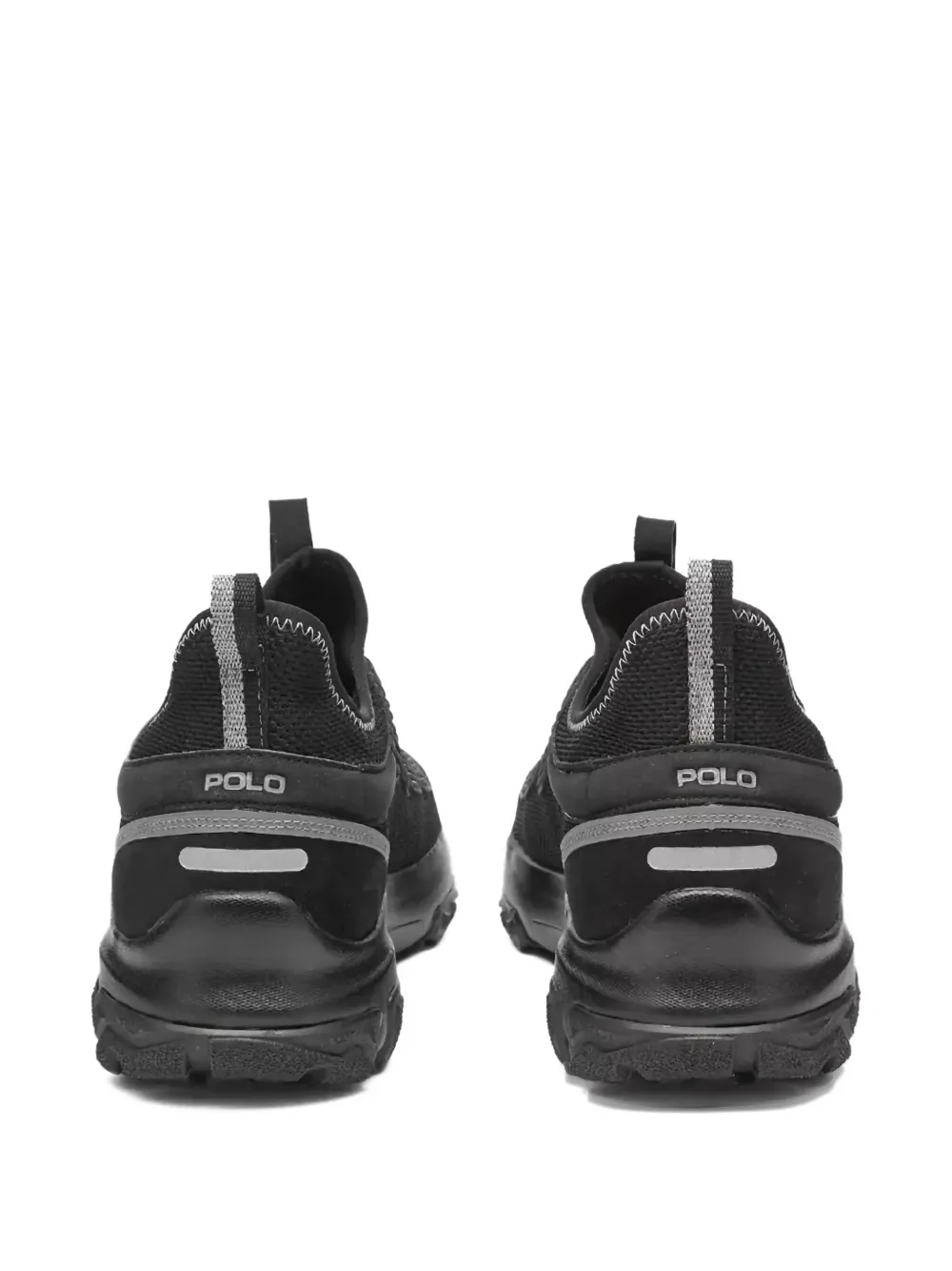 Polo Ralph Lauren Pull-tab Mesh Trainers In Black