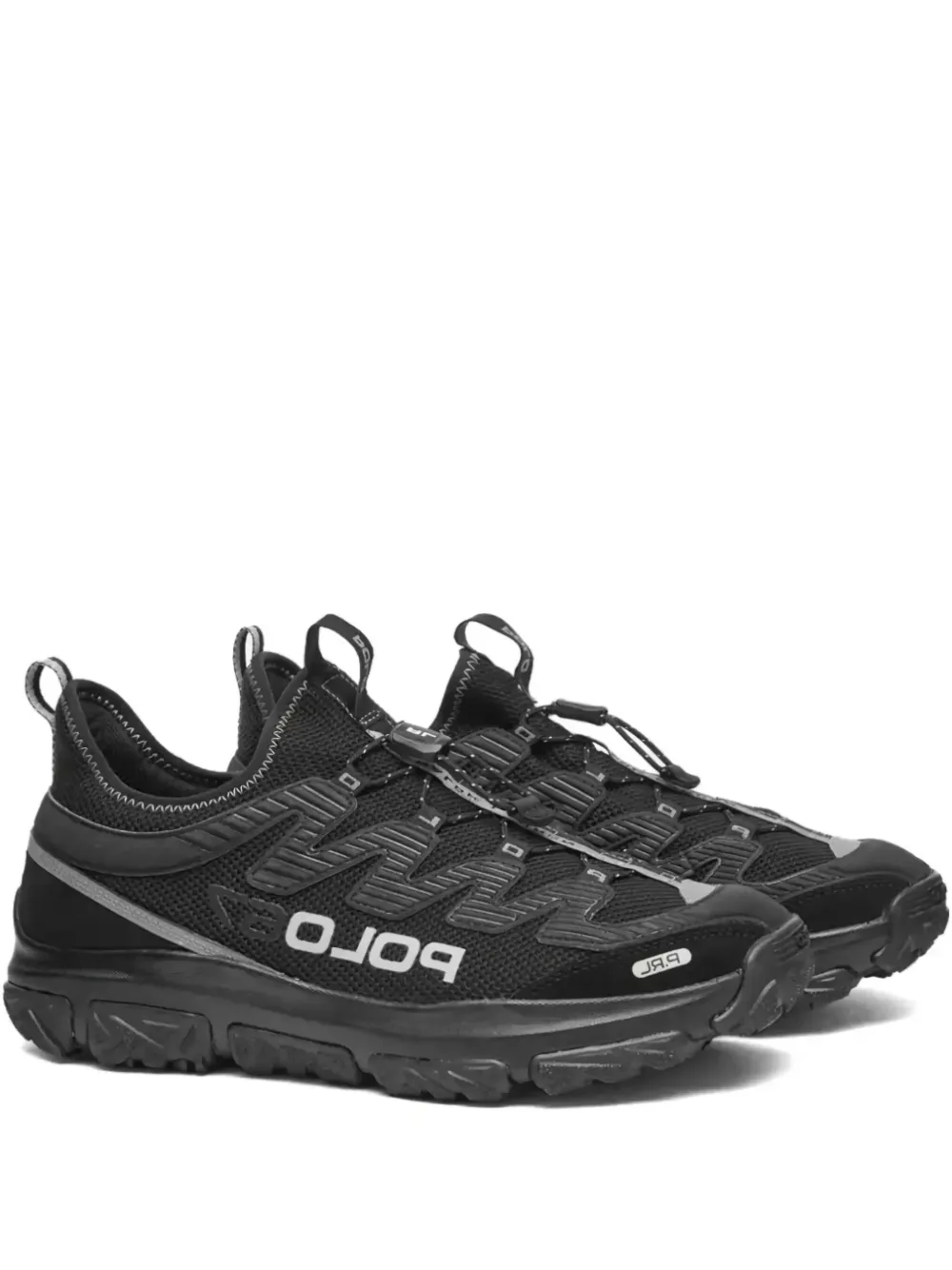 Polo Ralph Lauren Pull-tab Mesh Trainers In Black