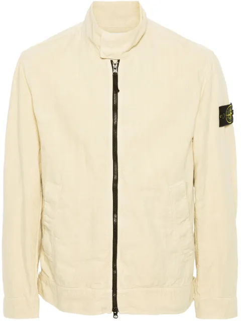 Stone Island Compass-badge linen-blend jacket