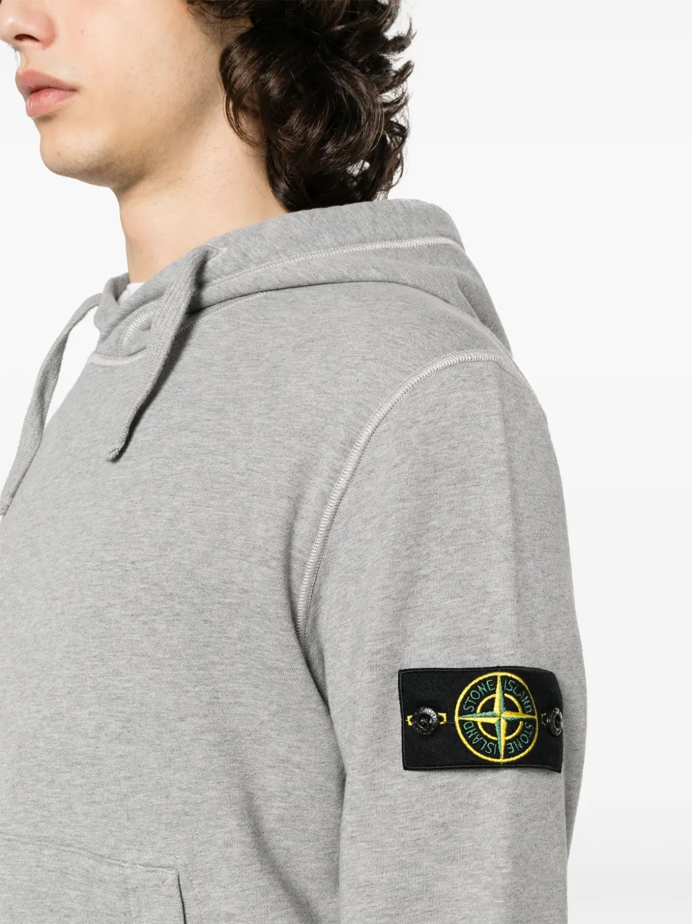 Stone Island Hoodie met Compass-logopatroon Grijs