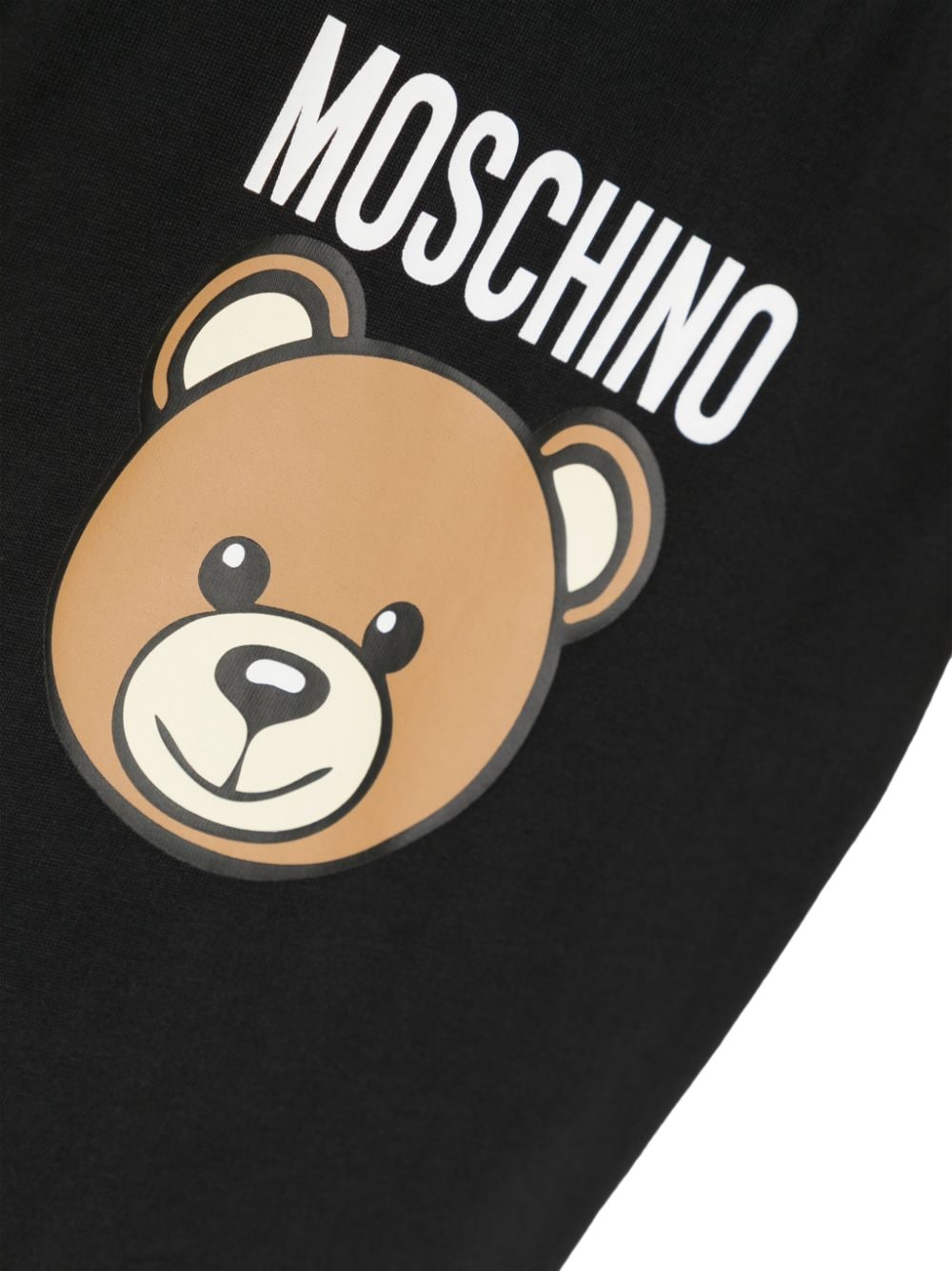 Moschino Kids Teddy Bear katoenen T-shirt Zwart