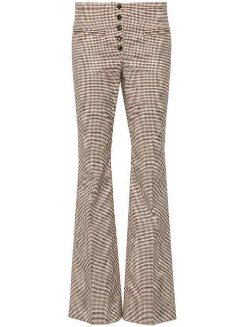 Courrèges shepherd-check flared trousers