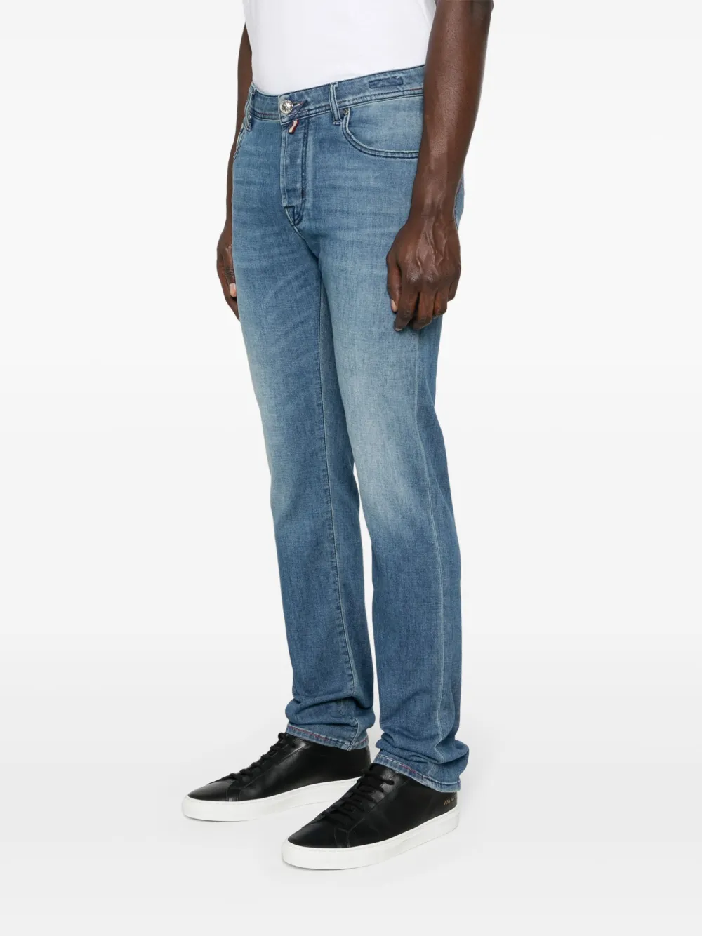 Jacob Cohen Blue Cotton Slim Fit Jeans
