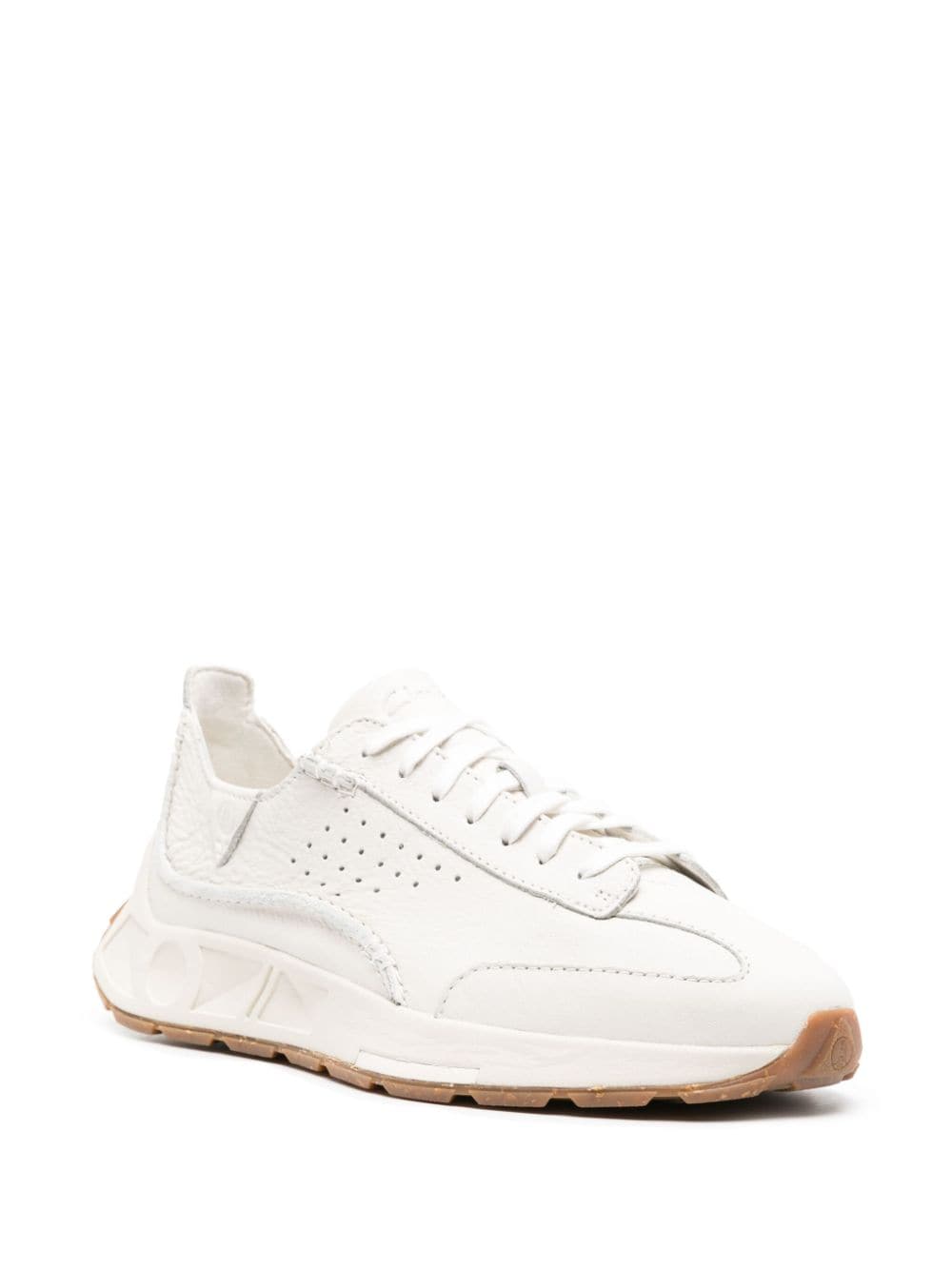 Shop Clarks Craft Speed Leather Sneakers In White