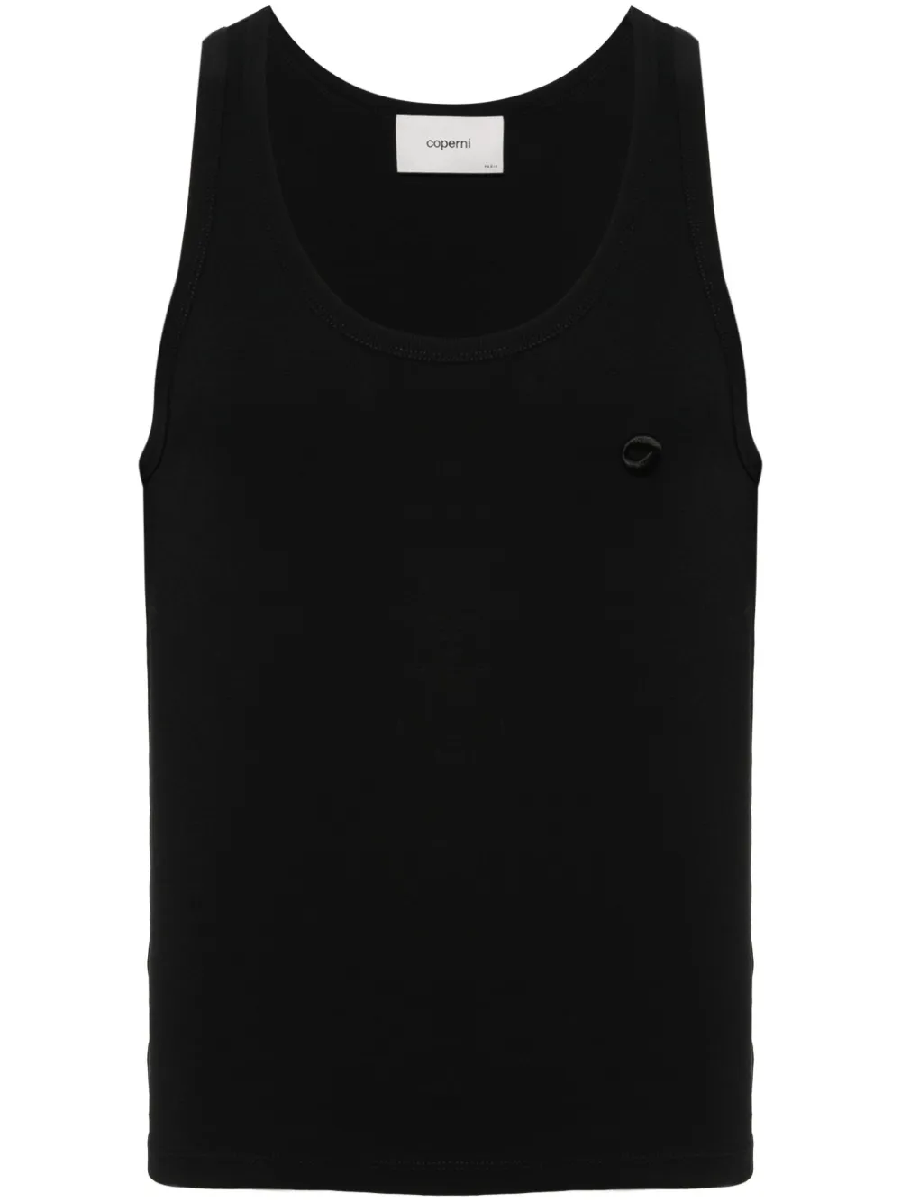 Coperni Logo-embellishment Cotton Tank Top In Black