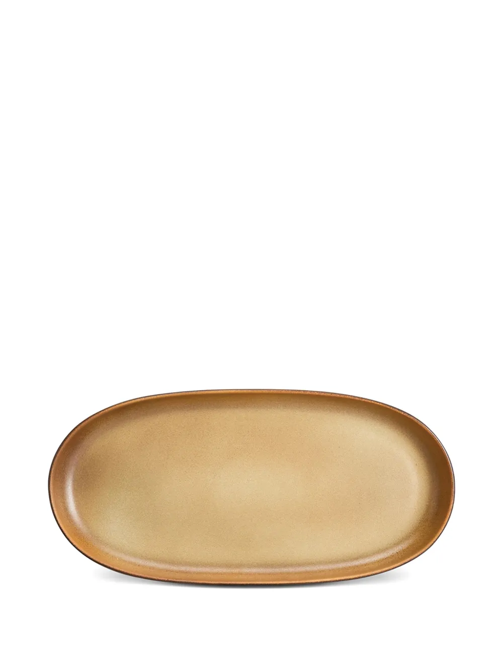 L'Objet Kleiner ovaler Terra Teller (23cm x 15cm) | Braun | Image 1