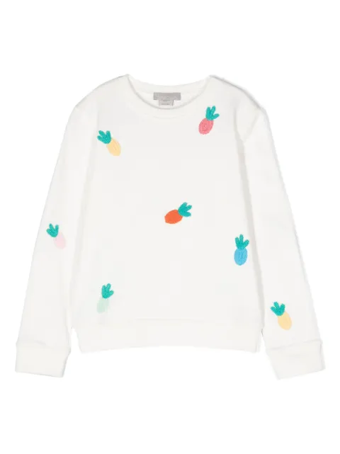 Stella McCartney Kids  pineapple-embroidered sweatshirt