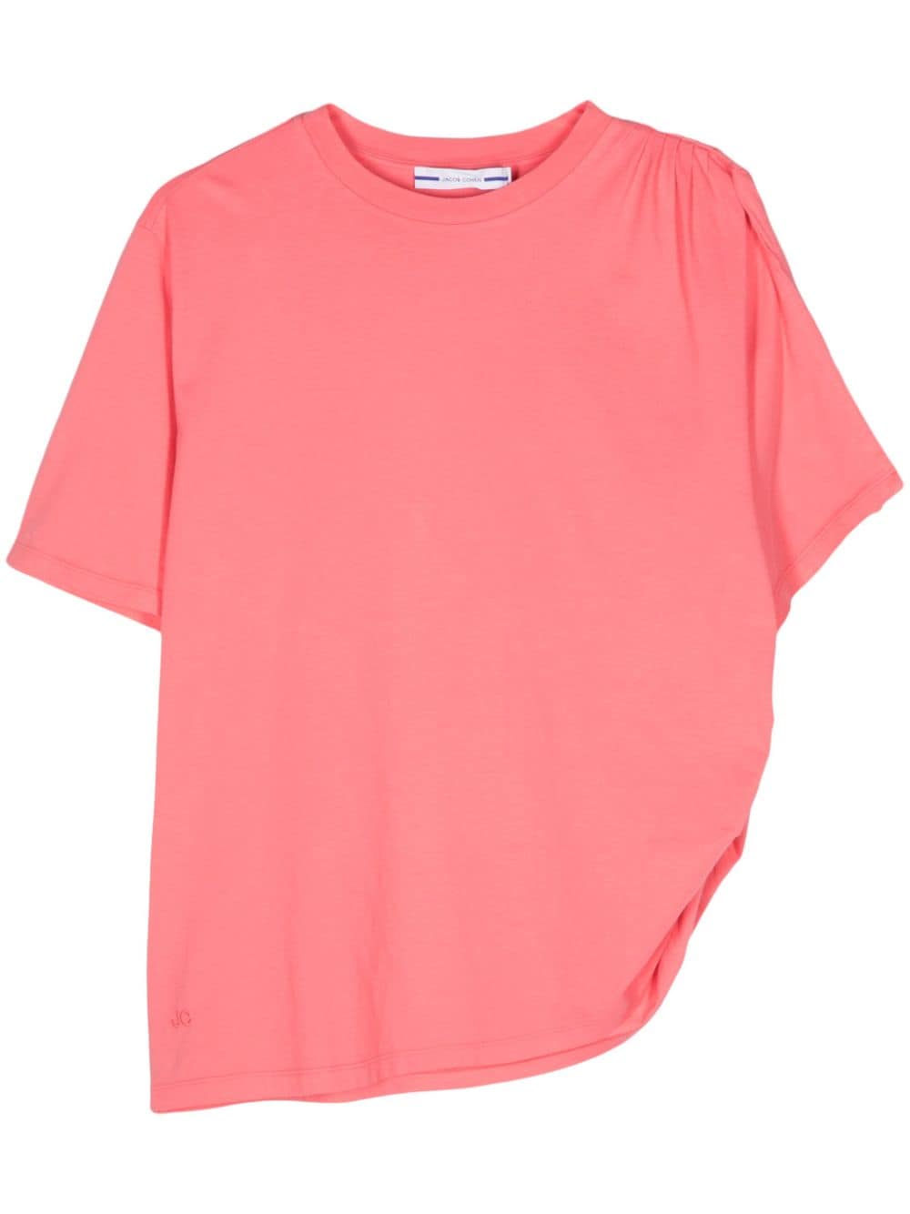 Jacob Cohën Katoenen T-shirt met ruches Roze