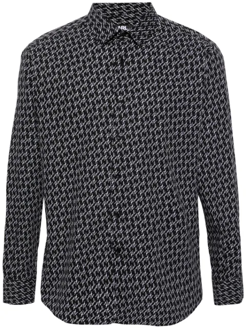 Karl Lagerfeld FF Karligraphy-print cotton shirt