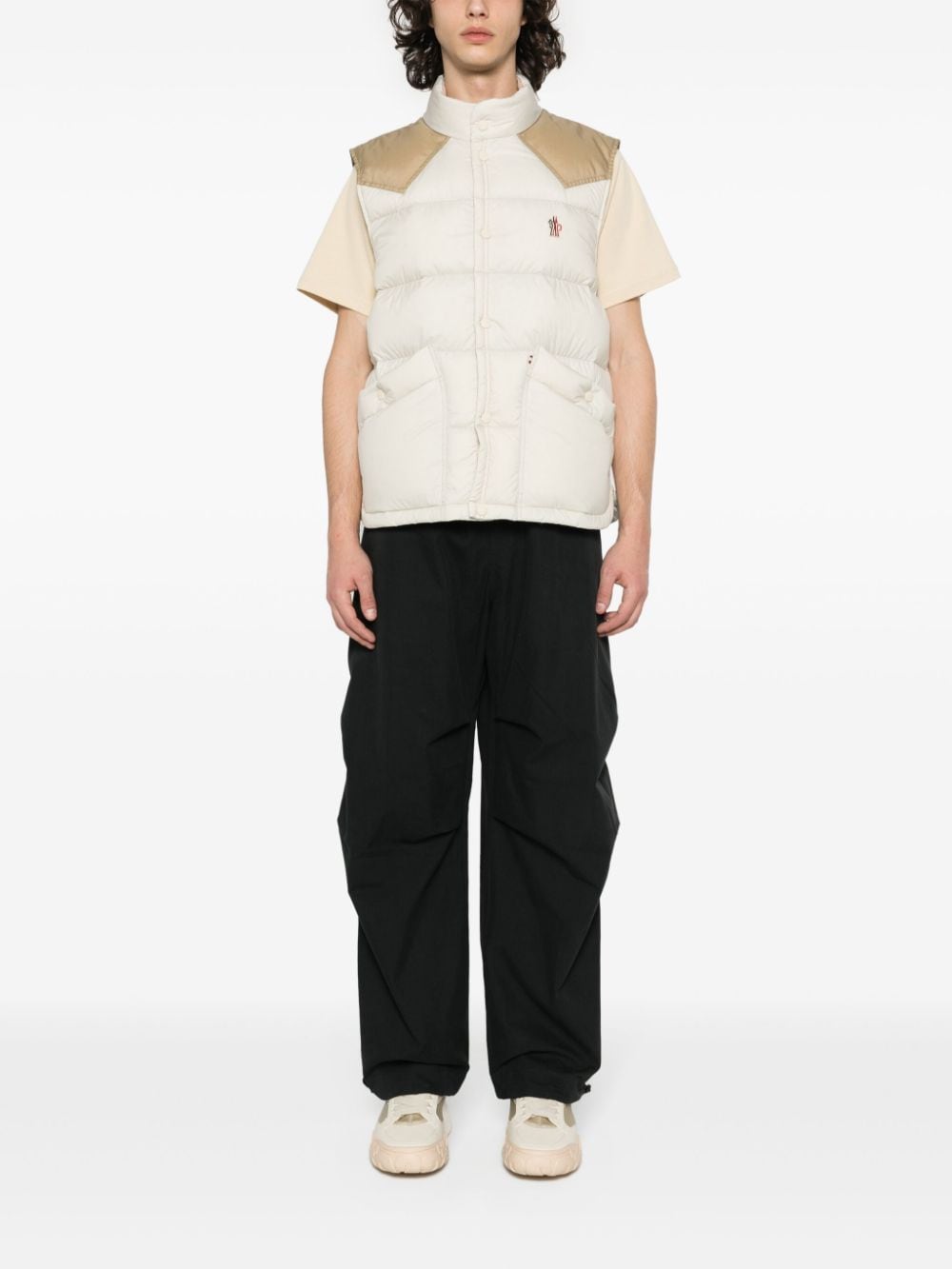 Shop Moncler Veny Quilted Gilet In Neutrals