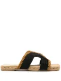 Castañer Pura lurex flat sandals - Black
