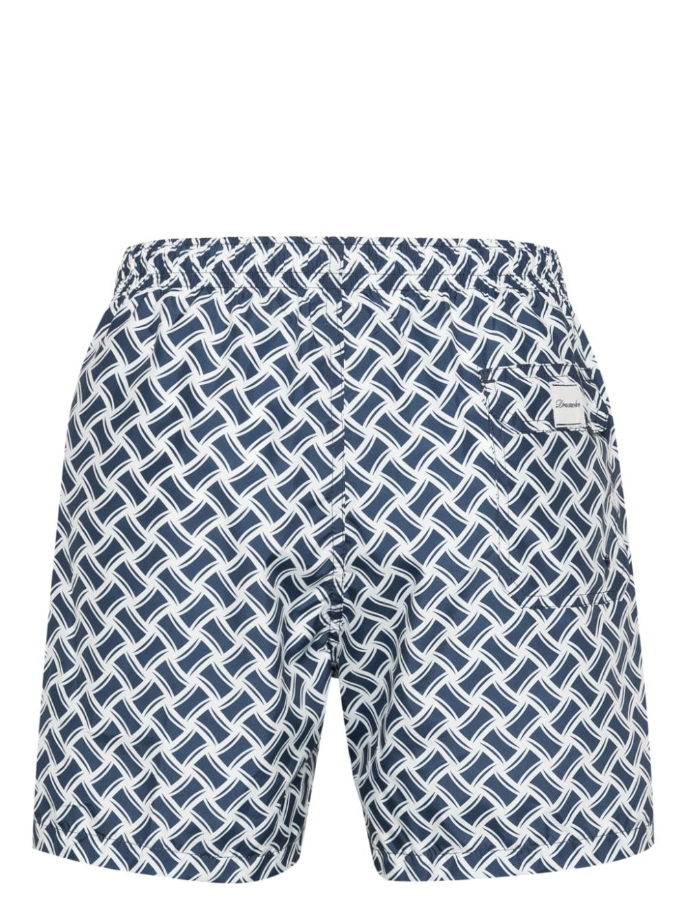 Shop Drumohr Graphic-print Swim Shorts In Blau