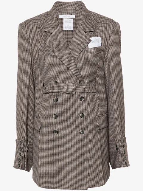 Rokh blazer croisé à motif pied-de-poule