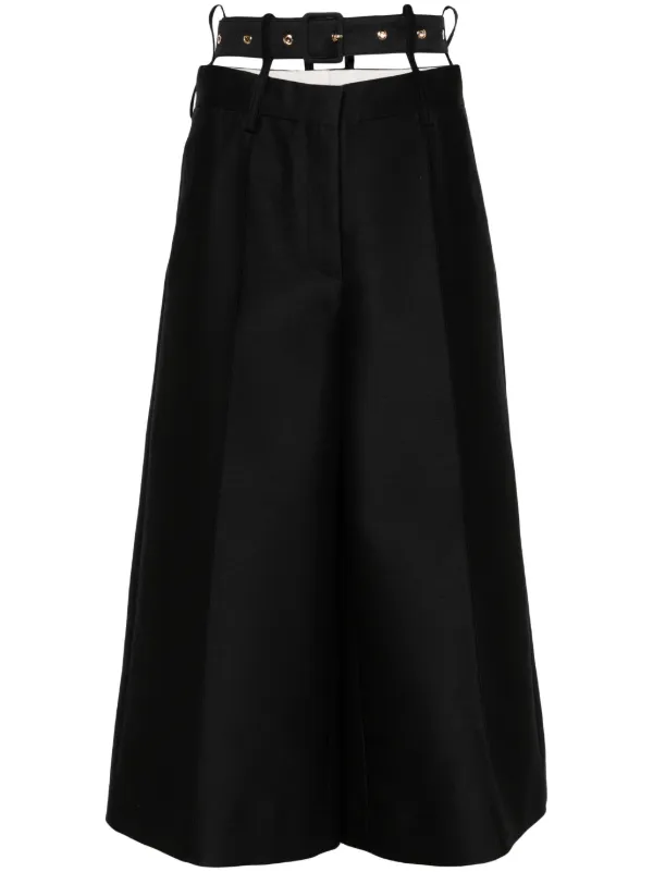 H&M rokh ウールブレンド ベルテッドパンツ 36 twice ミナ着用